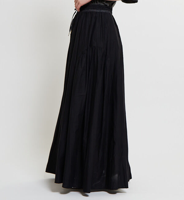 Soffitto「インド綿配色ゴムシャーリングギャザースカート」|スカート|