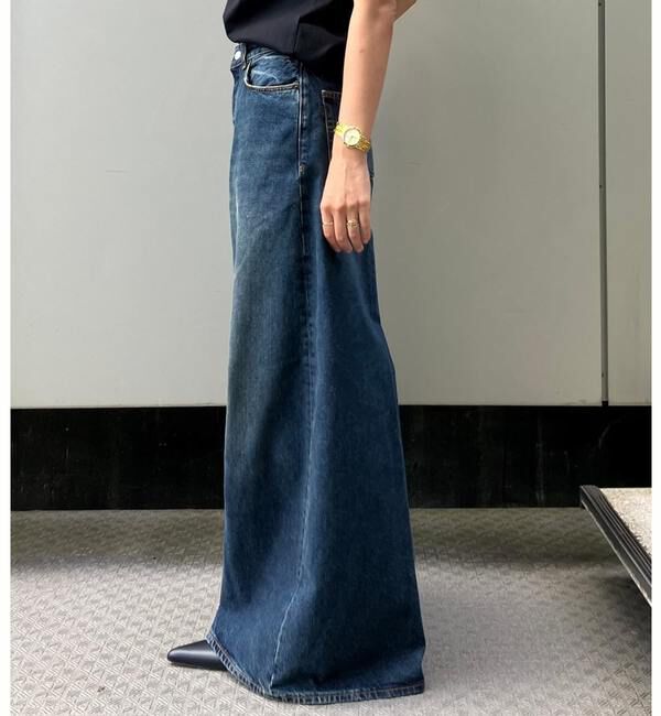 A_「【HAIKURE/ハイクル】BIG BETHANY INTENSE BLUE ASIAN FITワイドシルエットデニムパンツ」|デニム|