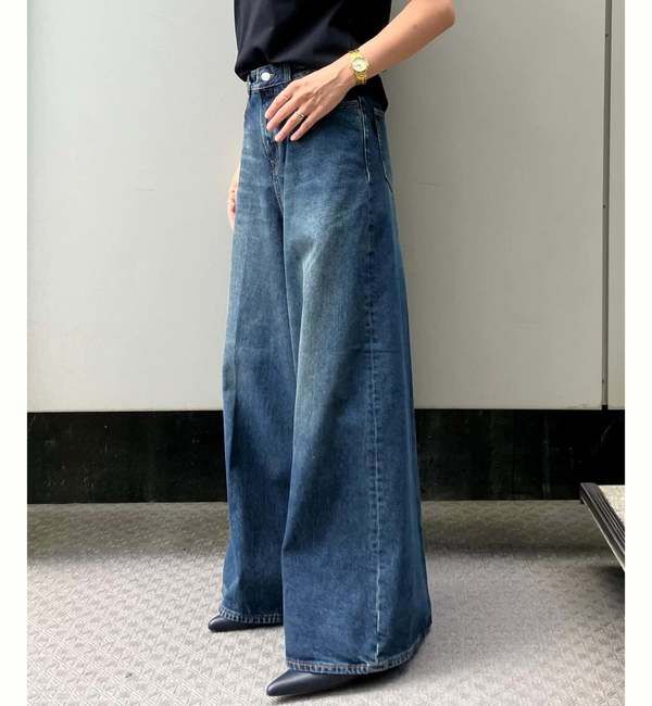 A_「【HAIKURE/ハイクル】BIG BETHANY INTENSE BLUE ASIAN FITワイドシルエットデニムパンツ」|デニム|