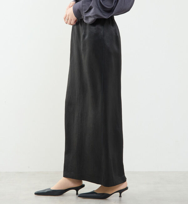 SOFFITTO「上品な光沢感のIラインスカート」|スカート|