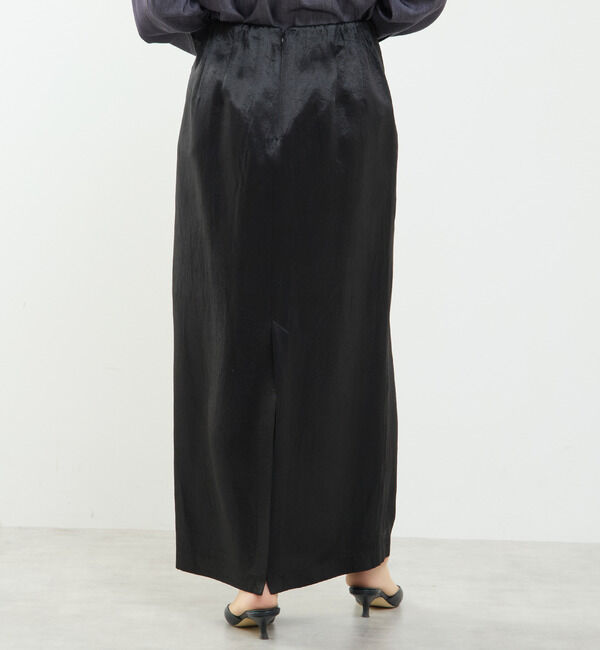 SOFFITTO「上品な光沢感のIラインスカート」|スカート|