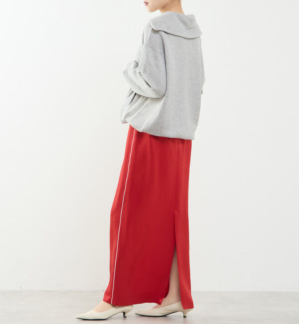 SOFFITTO「上品な光沢感のIラインスカート」|スカート|