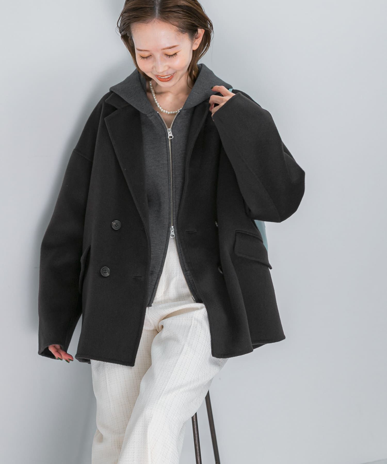 URBAN RESEARCH ROSSO「リバージャコット」|ノーカラーコート|