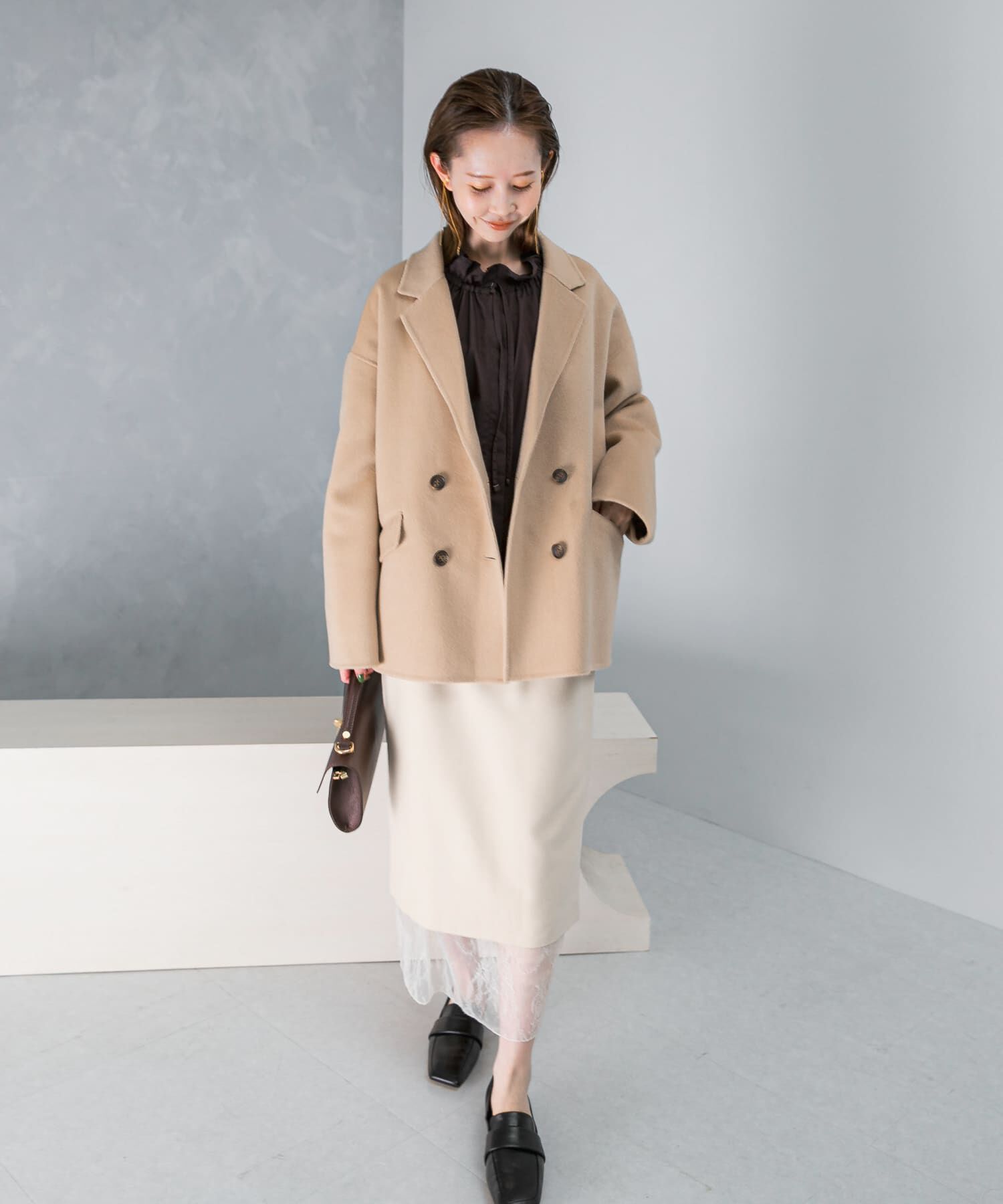 URBAN RESEARCH ROSSO「リバージャコット」|ノーカラーコート|