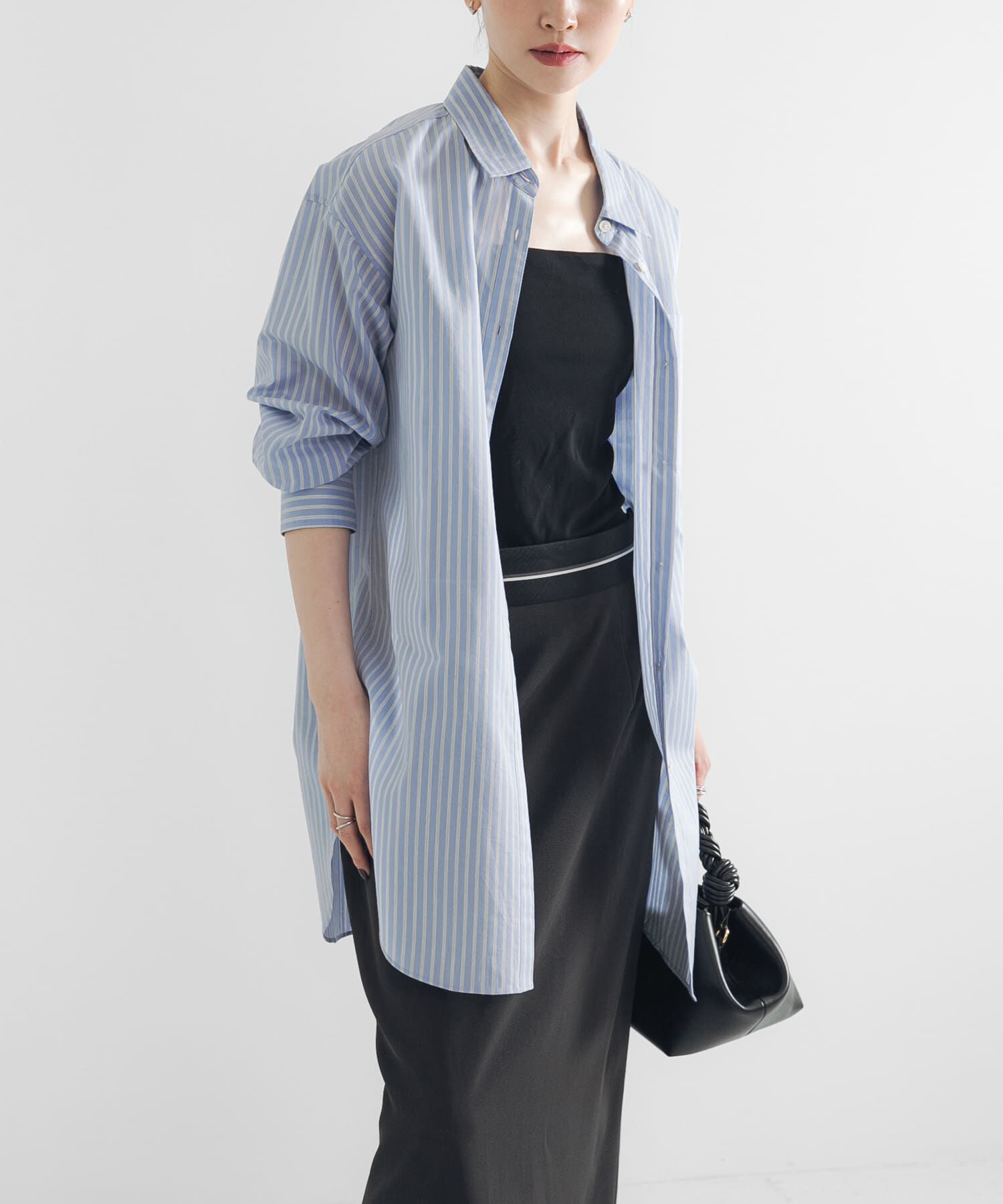 URBAN RESEARCH「シルクコットンロングシャツ」|シャツ・ブラウス|