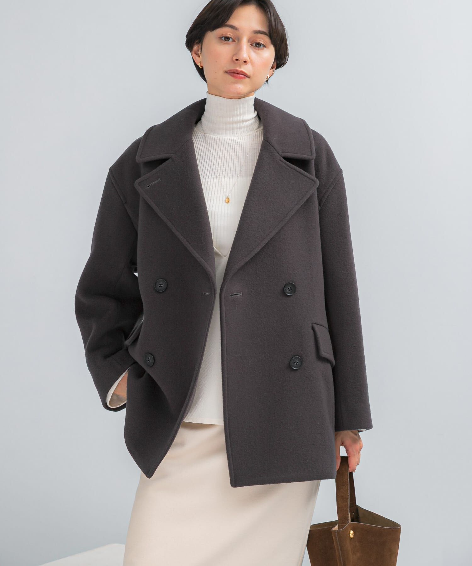 URBAN RESEARCH ROSSO「オーバーミドルPコート」|ピーコート|