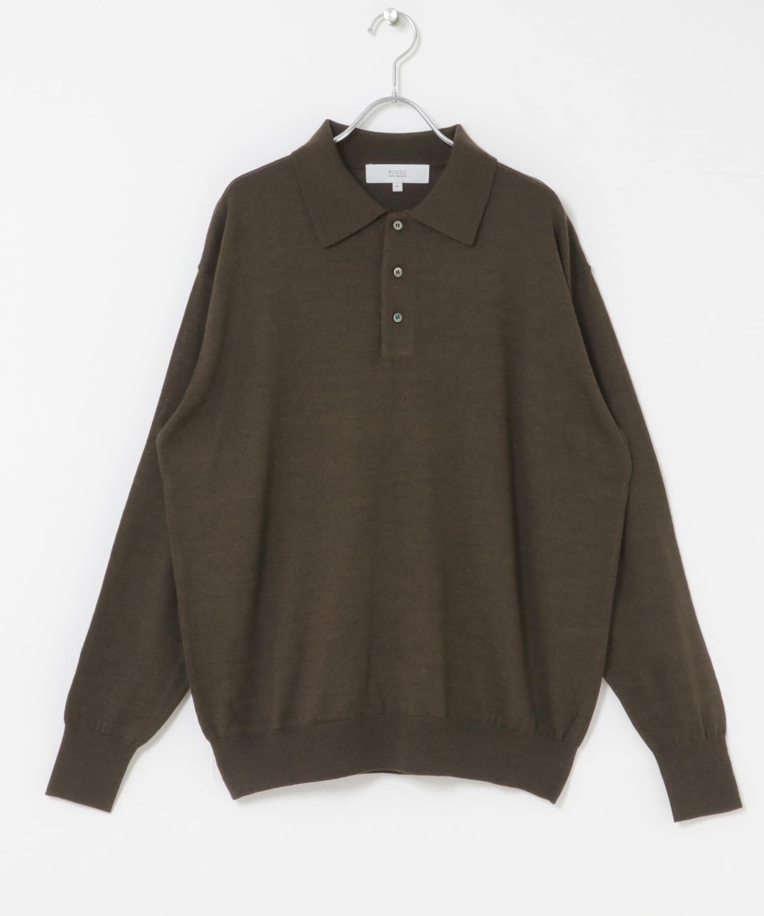 URBAN RESEARCH ROSSO「イタリア糸メリノウールニットポロシャツ」|ニット・セーター|