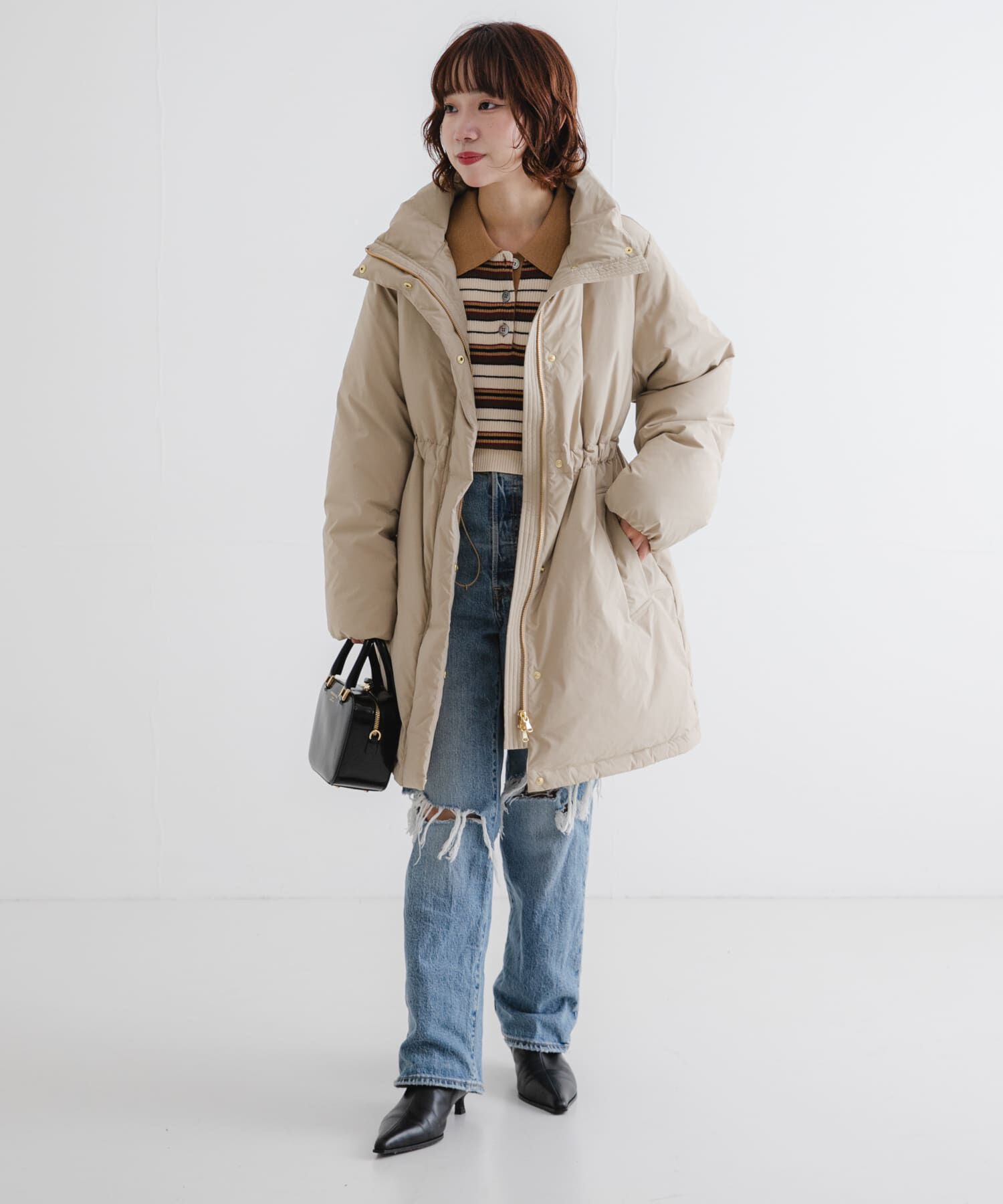 URBAN RESEARCH「スタンドカラードロストダウンコート」|ダウン|