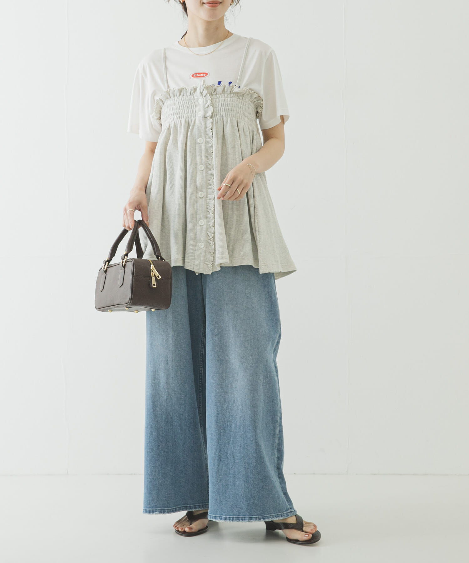 URBAN RESEARCH「crinkle crinkle crinkle　SHIRRING GATHER CAMI」|キャミソール|