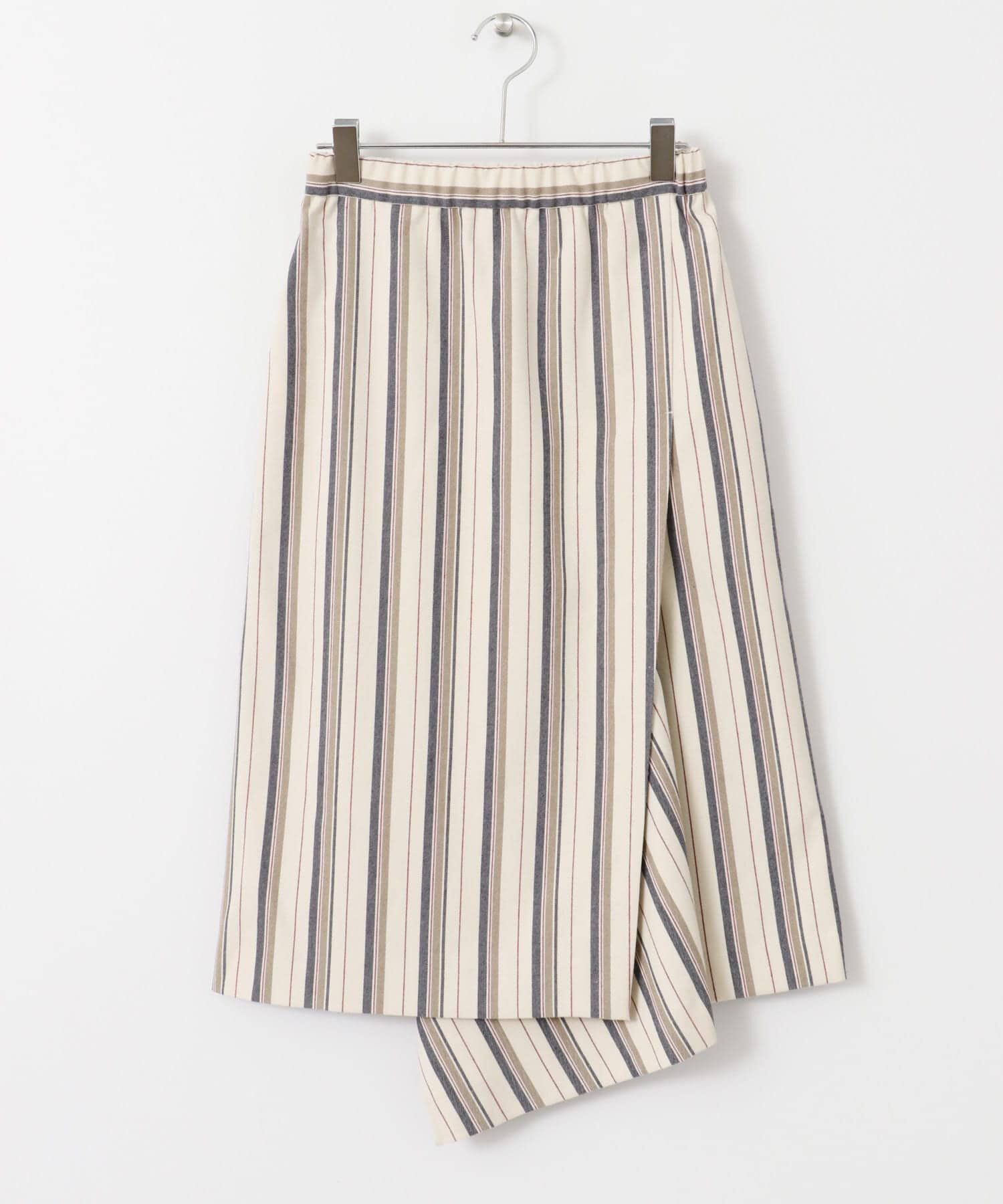  「アシンメトリーヘムストライプスカート&there4;」|スカート|