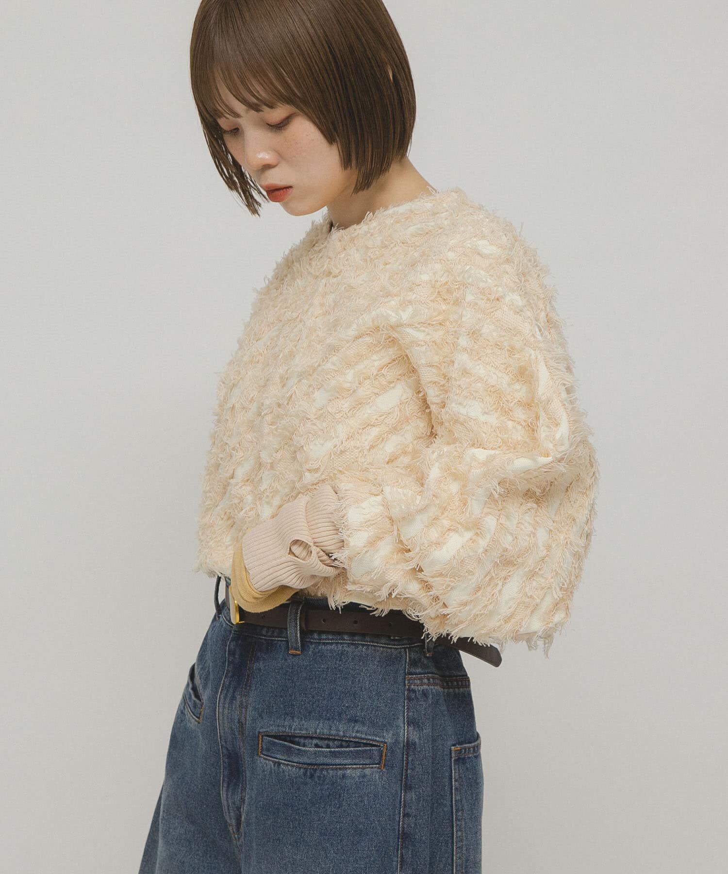  「2WAYフリンジカーディガン」|カーディガン|