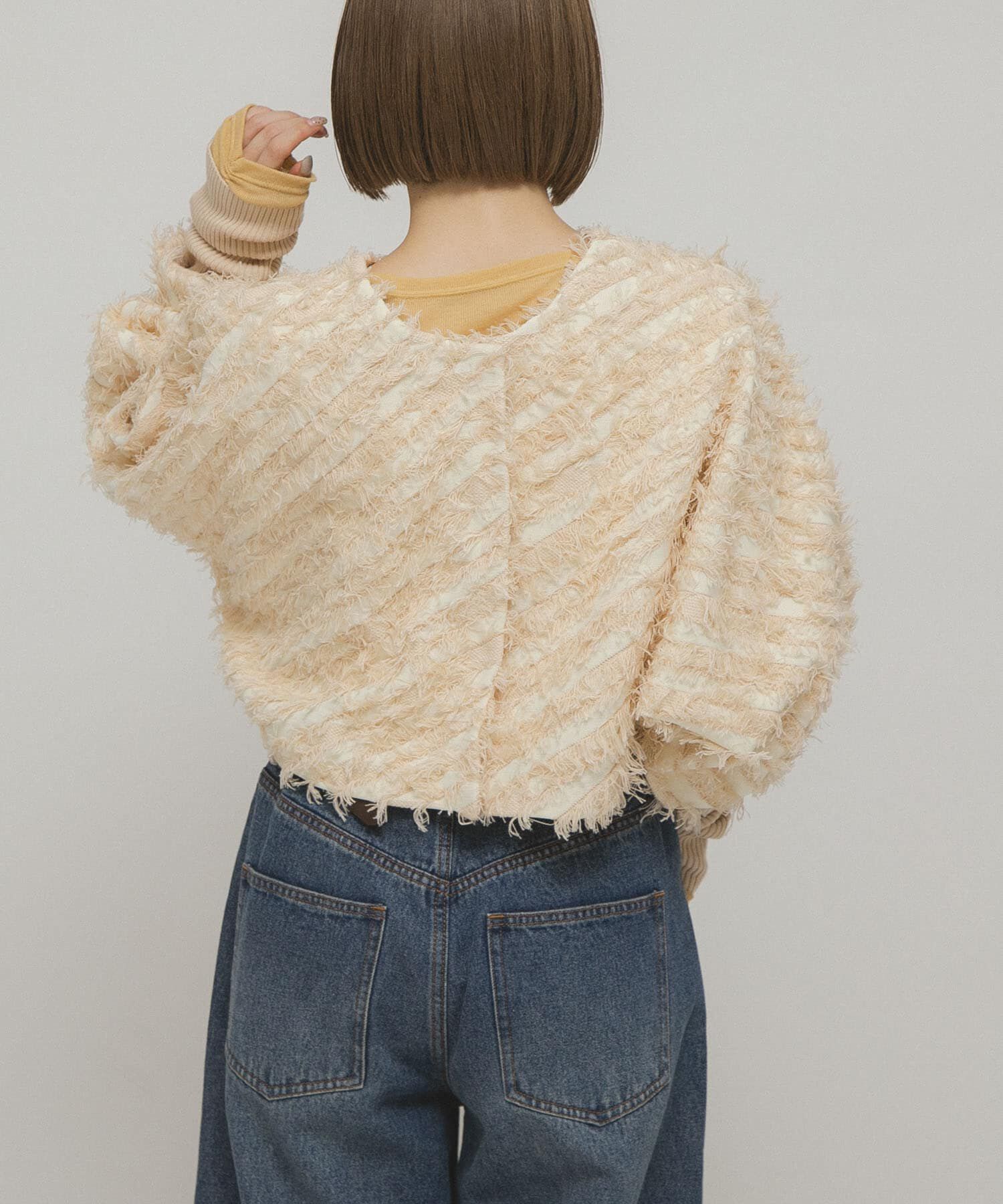  「2WAYフリンジカーディガン」|カーディガン|