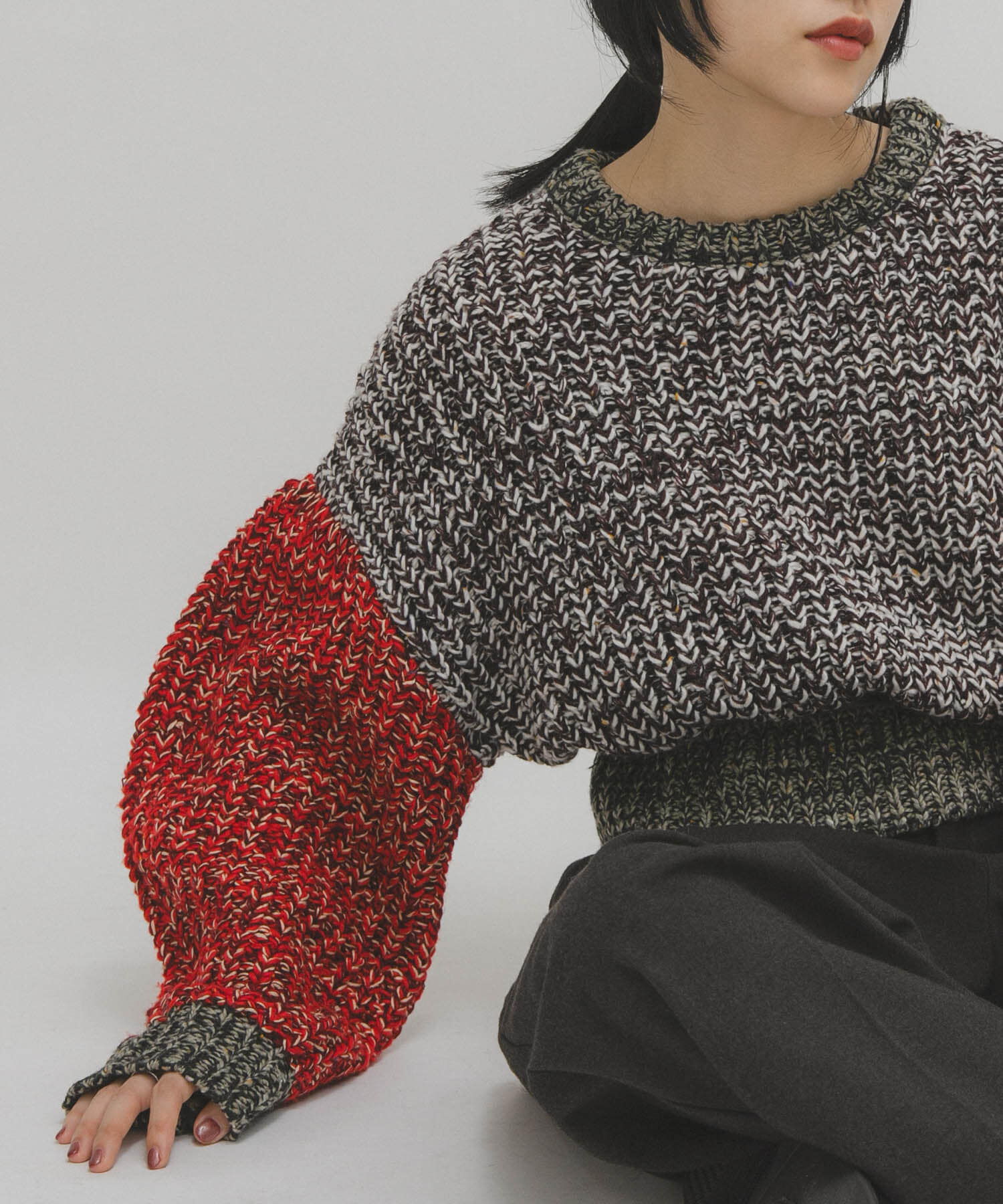  「マルチカラーサイクルニット」|ニット・セーター|ホワイト系その他