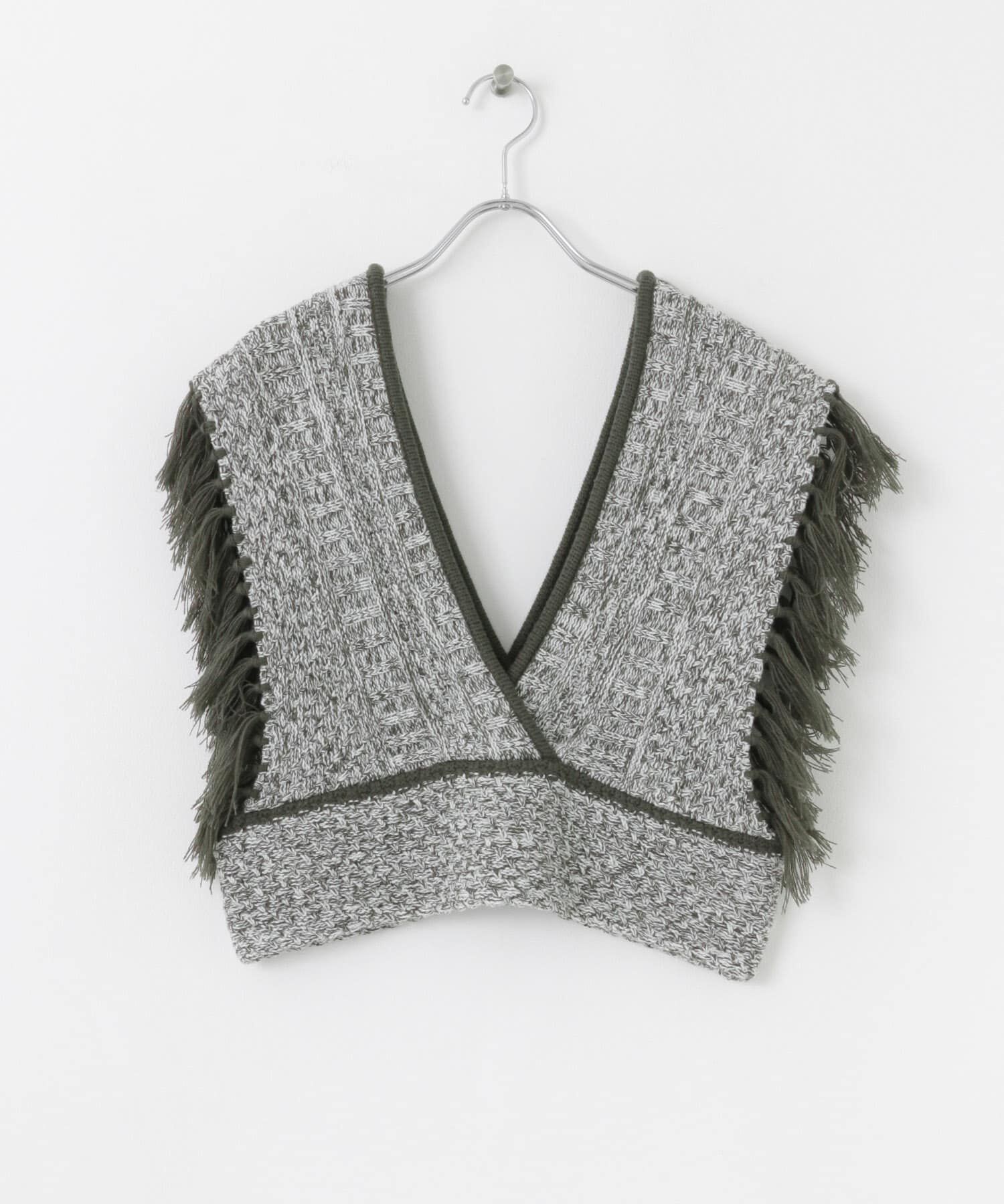 SENSE OF PLACE by URBAN RESEARCH「フリンジニットベスト」|ベスト・ジレ|