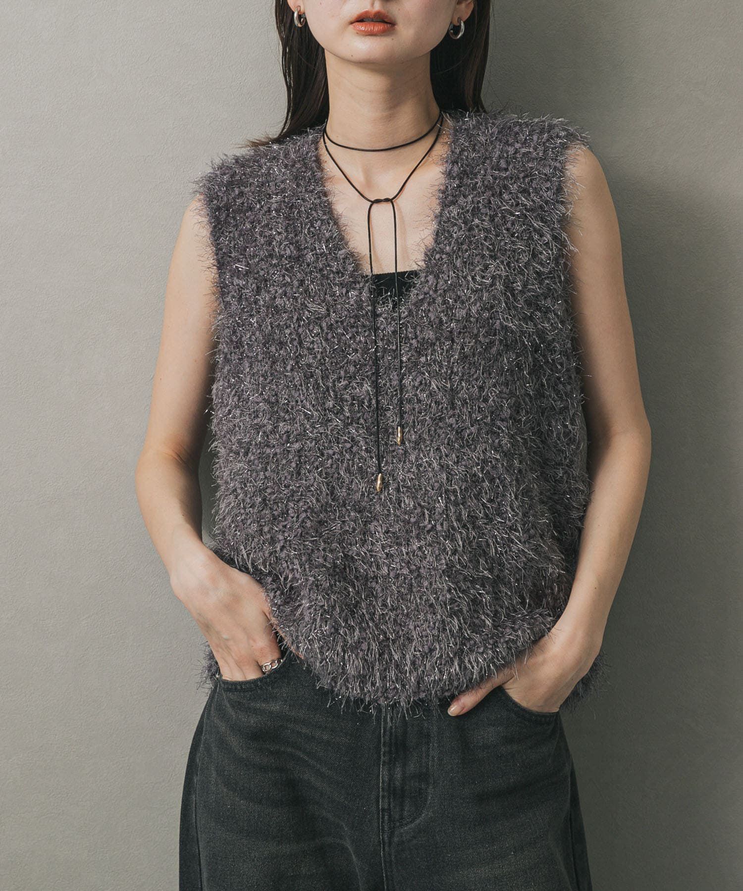 SENSE OF PLACE by URBAN RESEARCH「モールフェザーニットベスト」|ベスト・ジレ|
