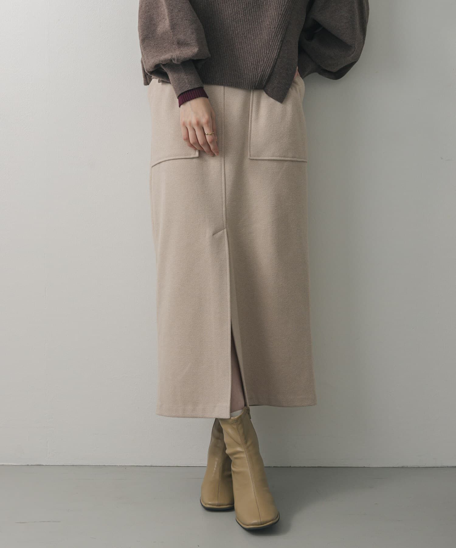 SENSE OF PLACE by URBAN RESEARCH「『XS, TALLサイズ/WEB限定』ジャージーメルトンアウトポケットスカート」|スカート|