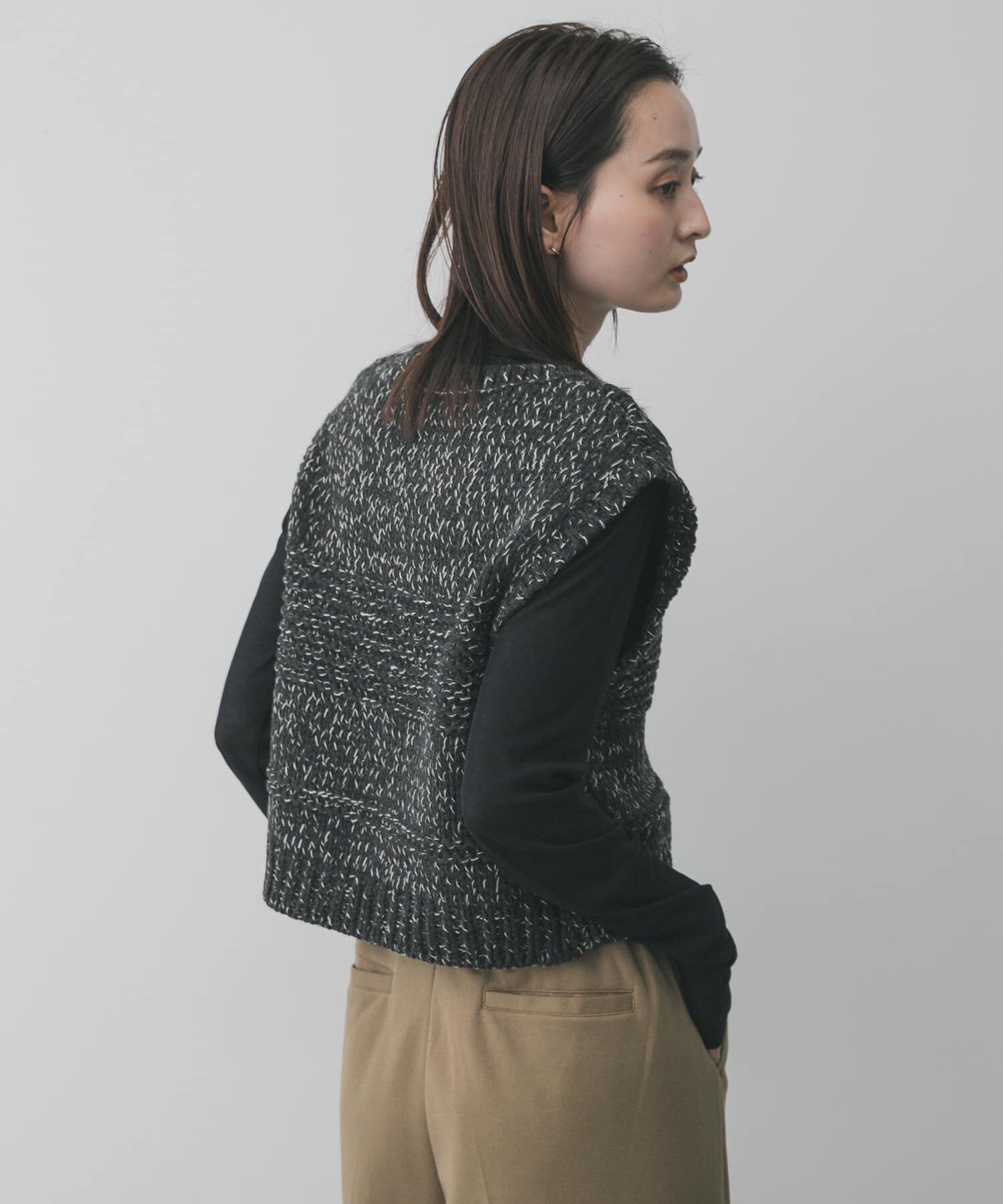 SENSE OF PLACE by URBAN RESEARCH「『洗濯可』ミックスカラーローゲージベスト」|ベスト・ジレ|