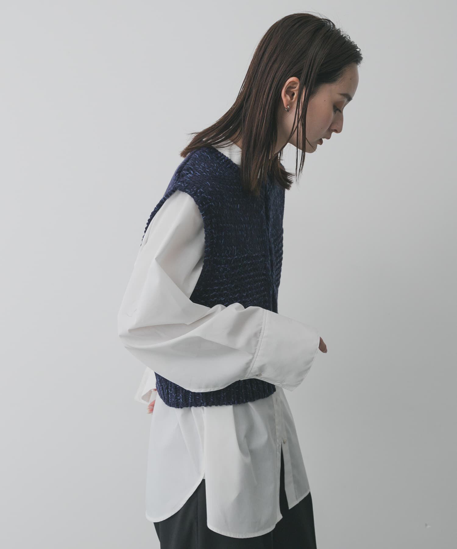 SENSE OF PLACE by URBAN RESEARCH「『洗濯可』ミックスカラーローゲージベスト」|ベスト・ジレ|