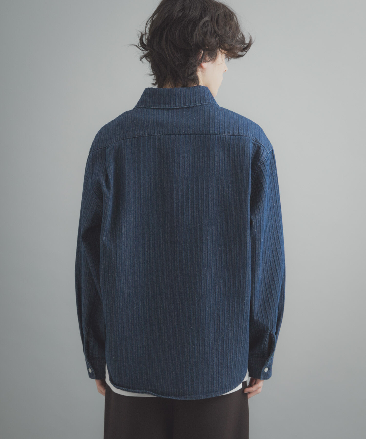 SENSE OF PLACE by URBAN RESEARCH「ジャガードデニムレギュラーカラーシャツ」|シャツ・ブラウス|