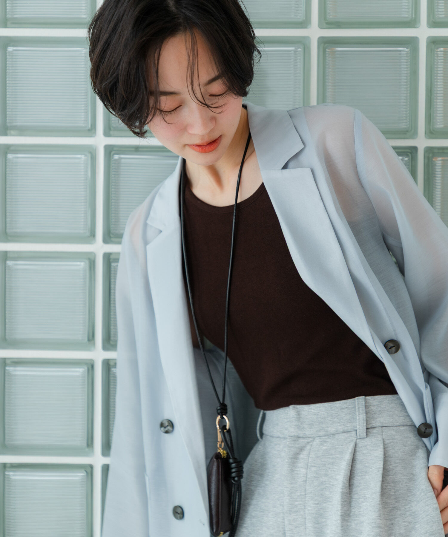 SENSE OF PLACE by URBAN RESEARCH「アシメネックカップツキキャミソール」|キャミソール|ブラウン