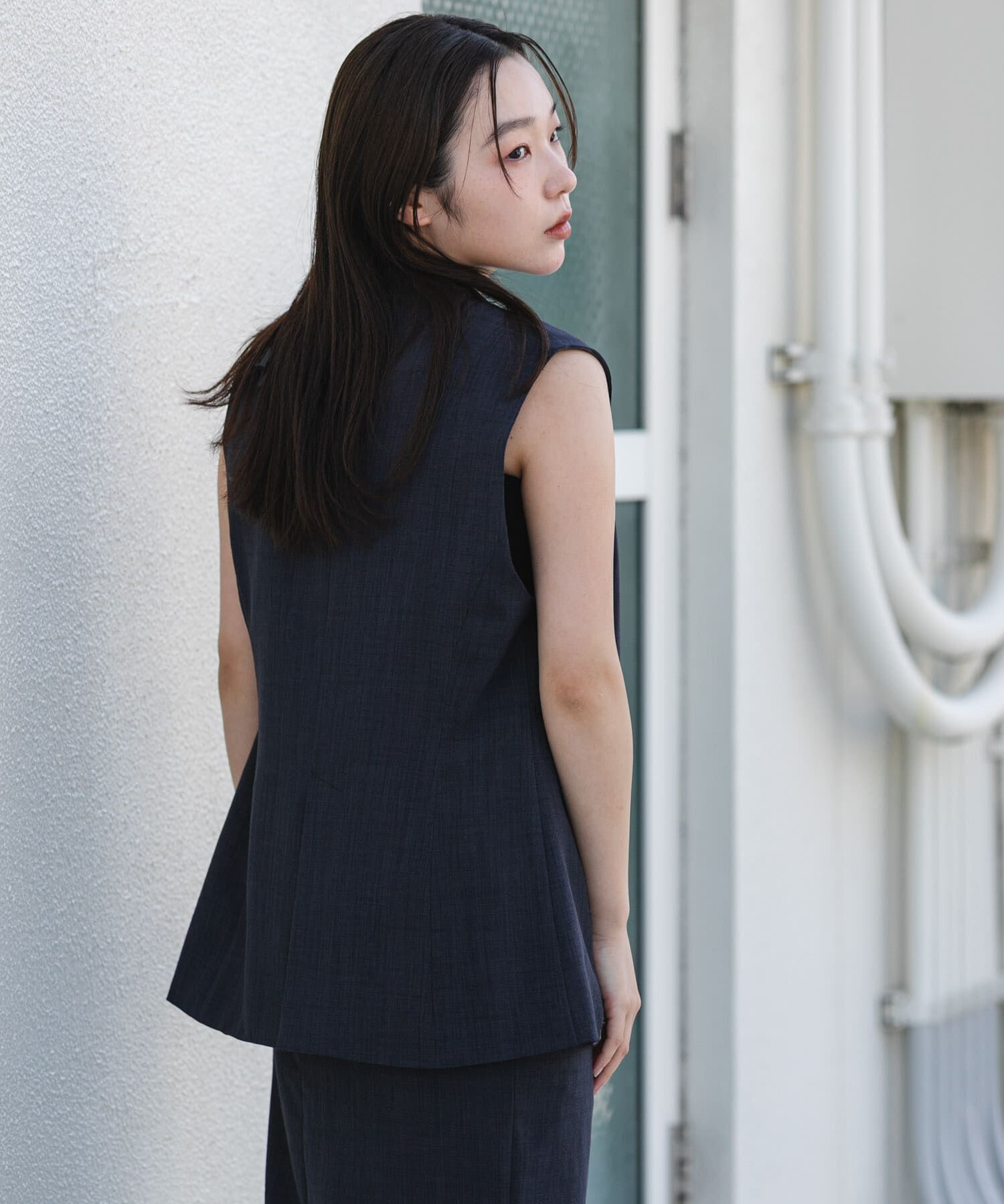 SENSE OF PLACE by URBAN RESEARCH「『UR TECH DRYLUXE』リネンライクジレ」|ベスト・ジレ|