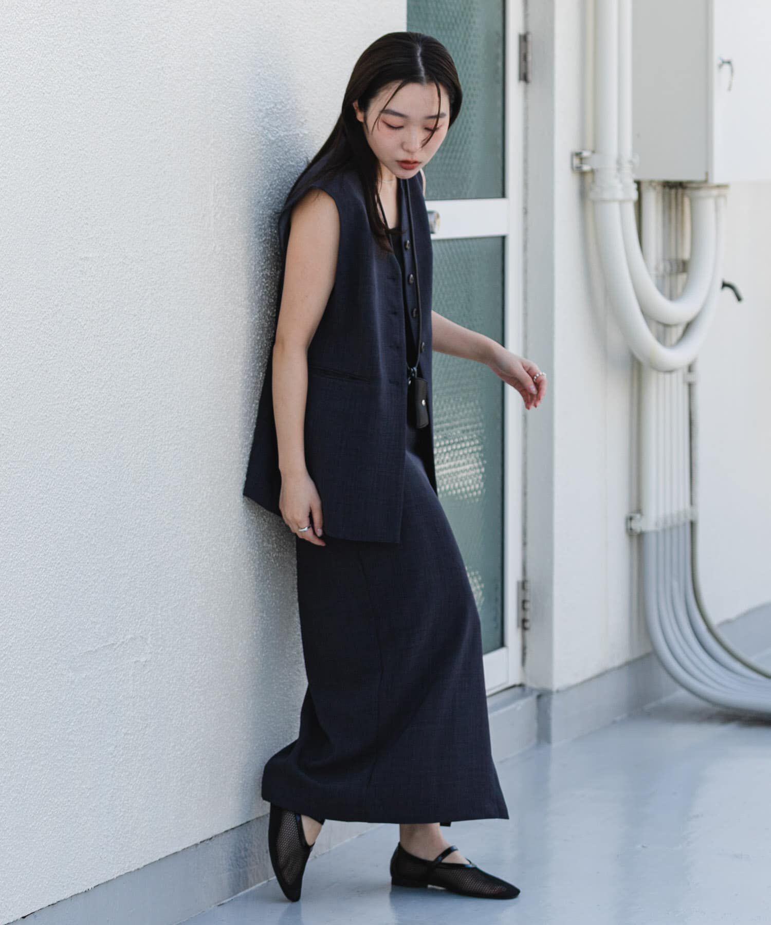 SENSE OF PLACE by URBAN RESEARCH「『UR TECH DRYLUXE』リネンライクジレ」|ベスト・ジレ|