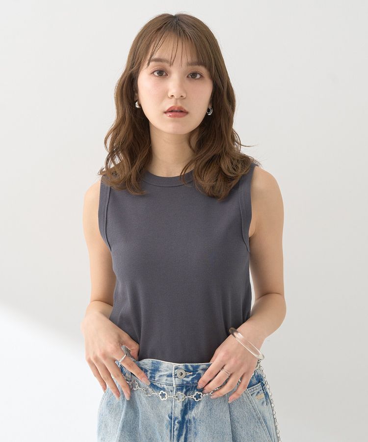 earth music&ecology「リブタンクトップ」|インナー|