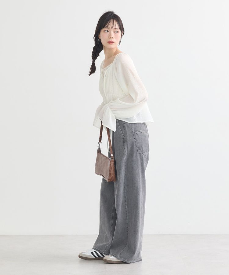 earth music&ecology「タックホックデニムパンツ」|デニム|