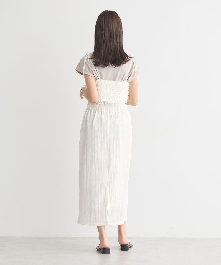 earth music&ecology「ラメミックスフェザービスチェ」|ベスト・ジレ|