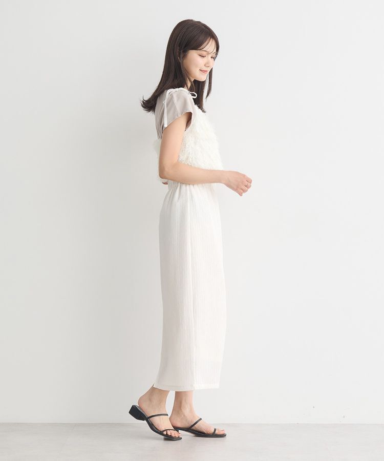 earth music&ecology「ラメミックスフェザービスチェ」|ベスト・ジレ|