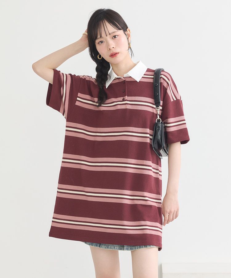 earth music&ecology「レトロボーダーラガーミニワンピース」|ワンピース|