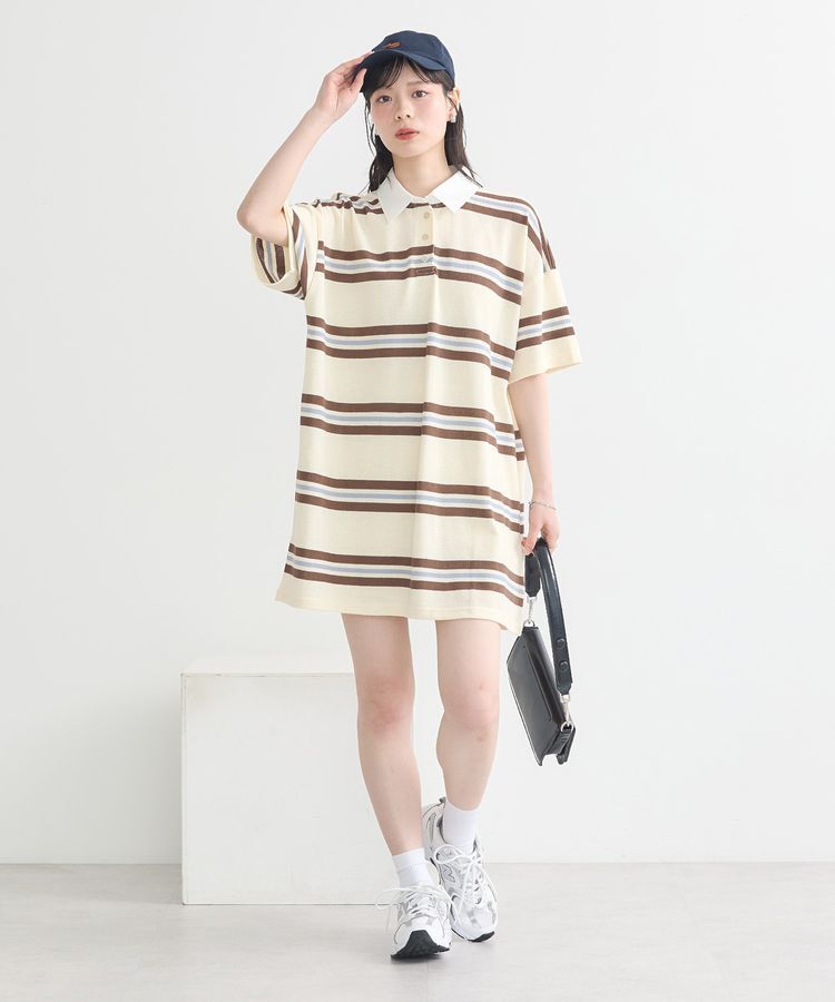 earth music&ecology「レトロボーダーラガーミニワンピース」|ワンピース|