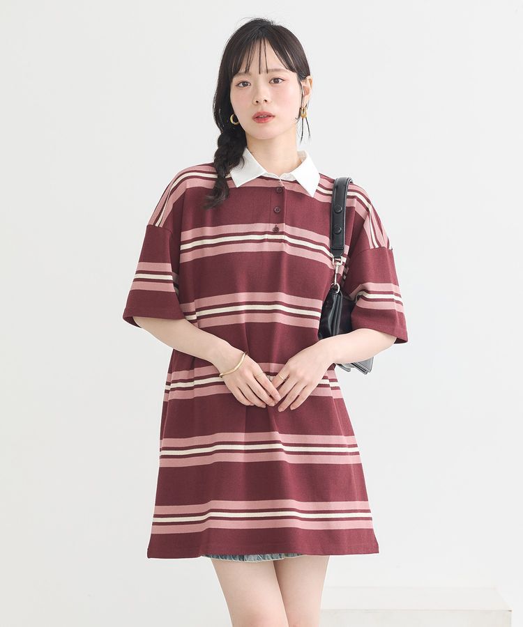 earth music&ecology「レトロボーダーラガーミニワンピース」|ワンピース|