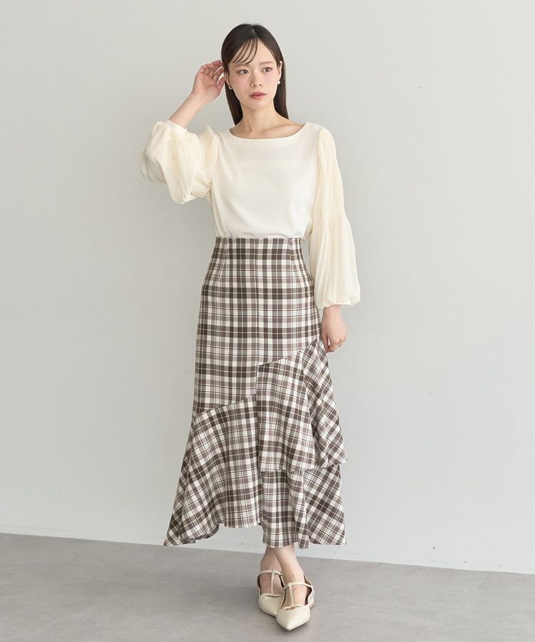 earth music&ecology「ティアードイレヘムスカート」|フレア|
