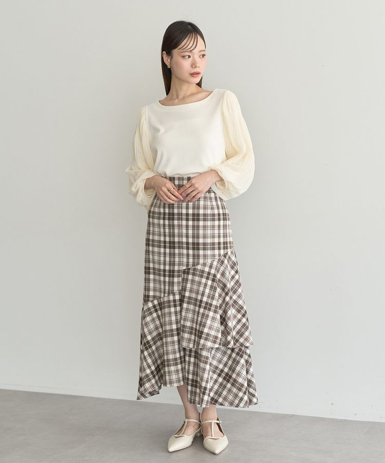 earth music&ecology「ティアードイレヘムスカート」|フレア|