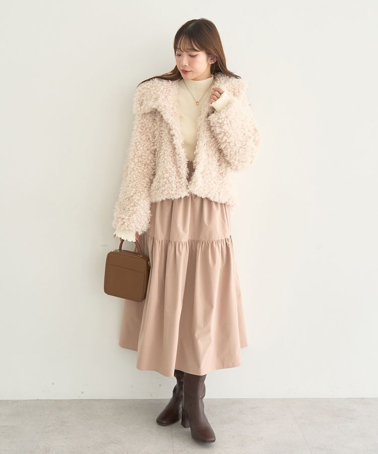 earth music&ecology「プードルファーショートブルゾン」|ブルゾン・スタジャン|