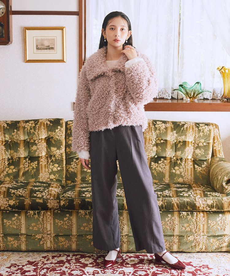 earth music&ecology「プードルファーショートブルゾン」|ブルゾン・スタジャン|