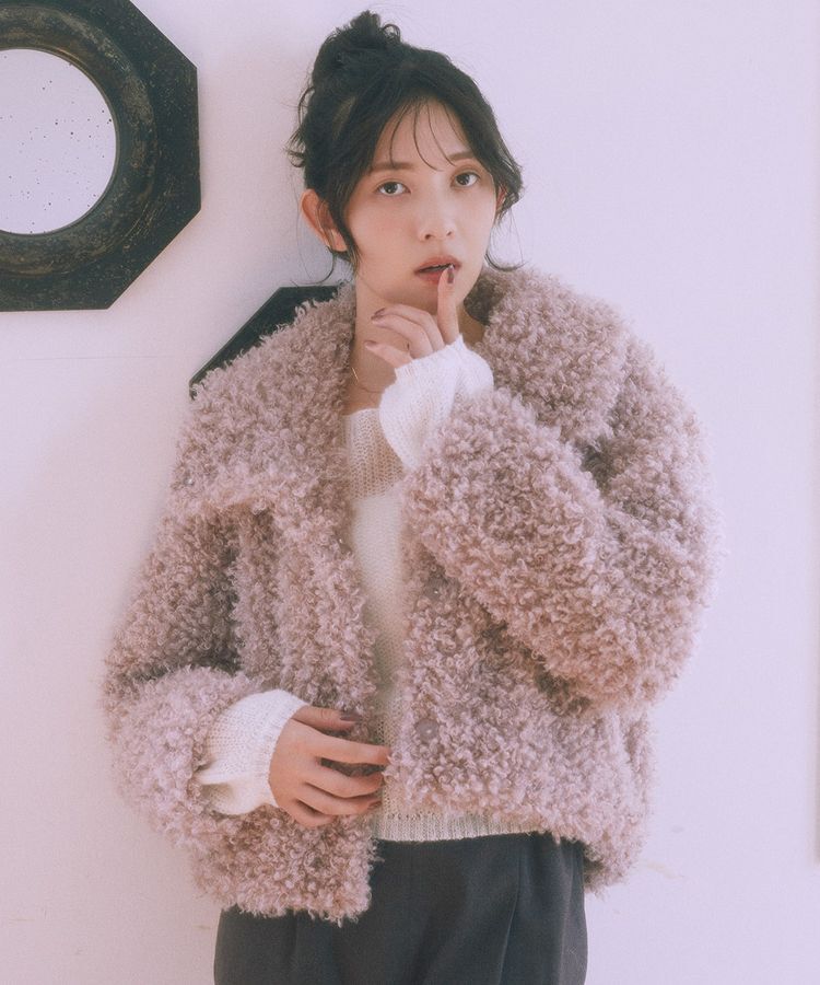 earth music&ecology「プードルファーショートブルゾン」|ブルゾン・スタジャン|