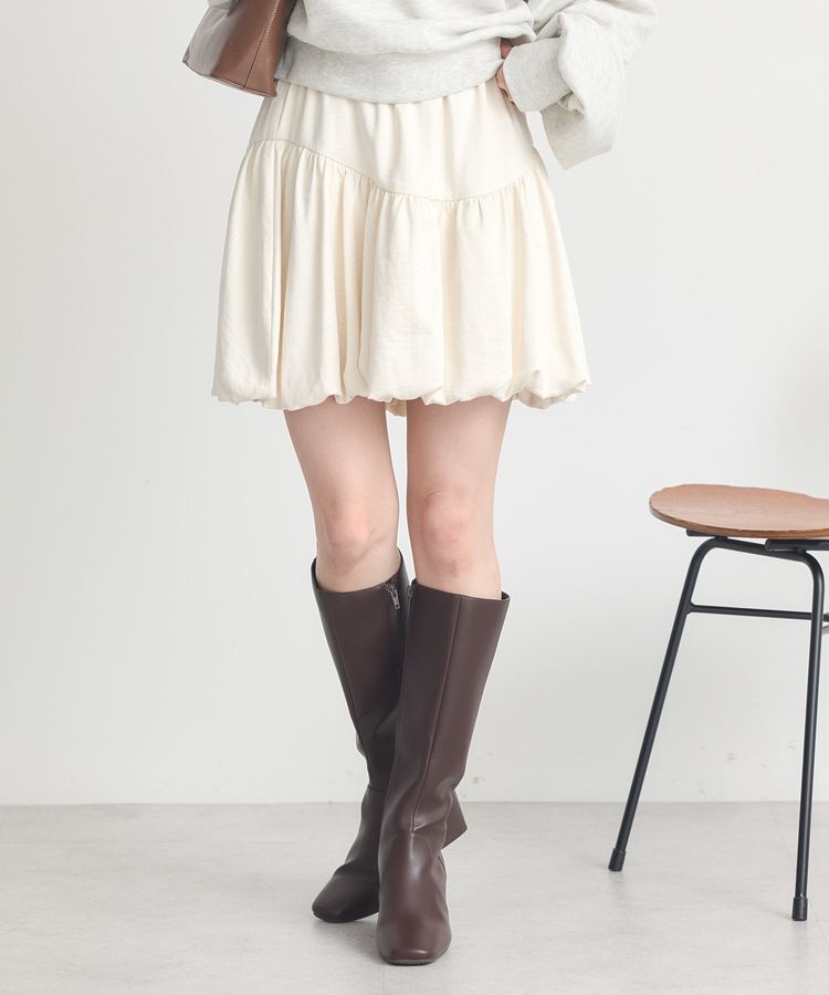earth music&ecology「ラウンド切り替えバルーンミニスカート」|スカート|