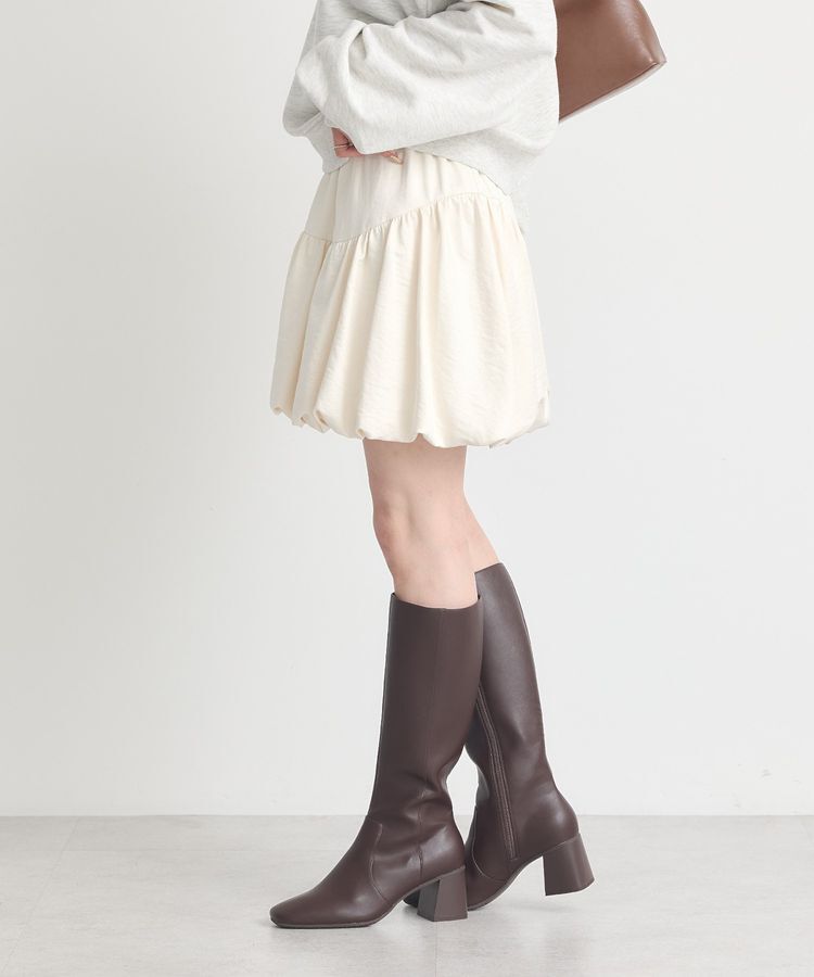 earth music&ecology「ラウンド切り替えバルーンミニスカート」|スカート|