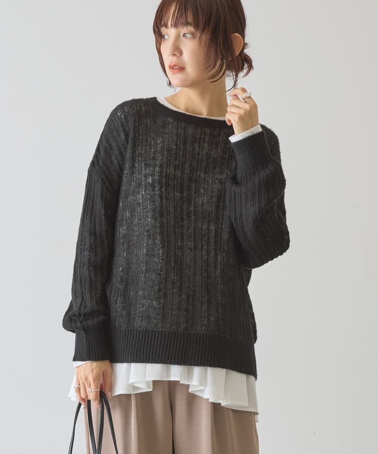 AMERICAN HOLIC「モヘアタッチルーズ編みプルオーバー」|ニット・セーター|