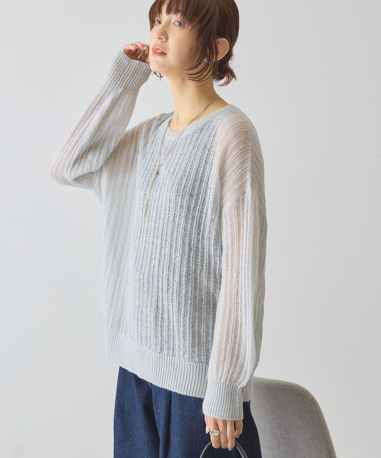 AMERICAN HOLIC「モヘアタッチルーズ編みプルオーバー」|ニット・セーター|