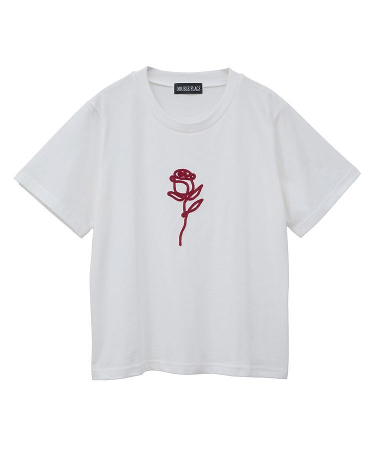 Green Parks「・DOUBLE FLAGS ローズチェーン刺繍TEE」|Tシャツ・カットソー|