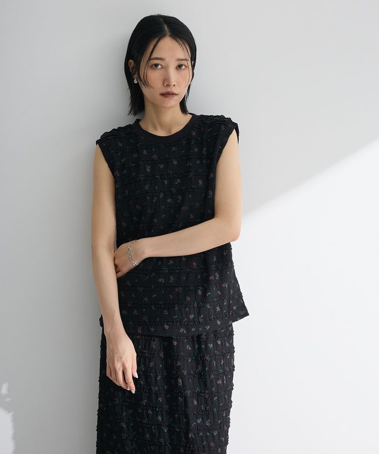 Green Parks「・SUGAR SPOON コバナレースフリルノースリーブ」|Tシャツ・カットソー|