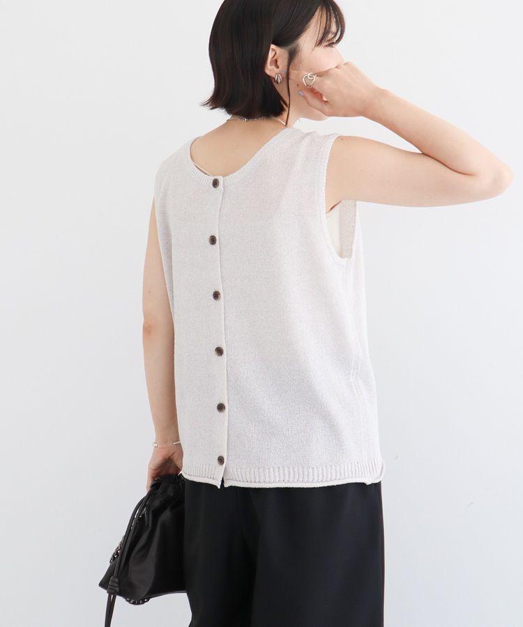 Green Parks「前後2way ミックスカラーノースリーブニット」|ベスト・ジレ|