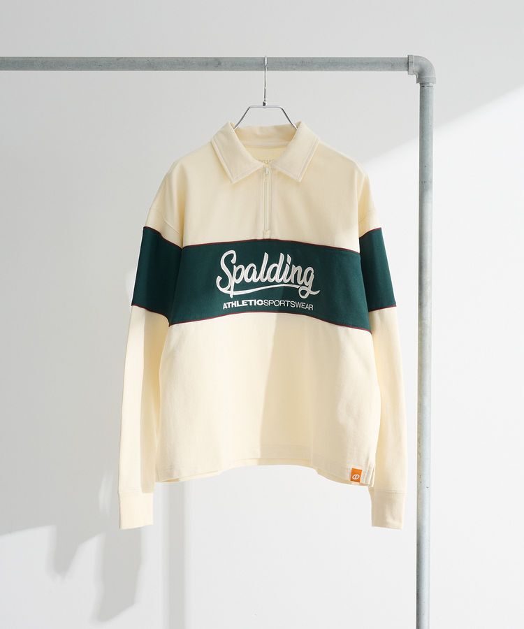 Green Parks「SPALDING別注 ハーフZIPスウェット」|スウェット・ジャージ|Ivory