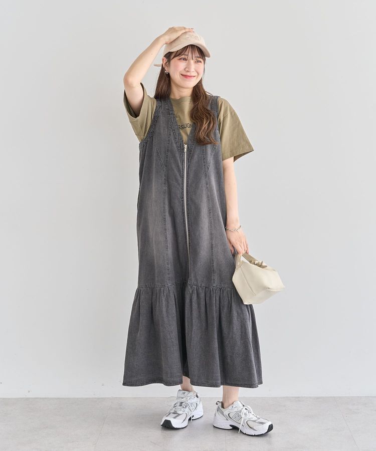Green Parks「・SUGAR SPOON W-ZIPデニムロングワンピ」|ワンピース|