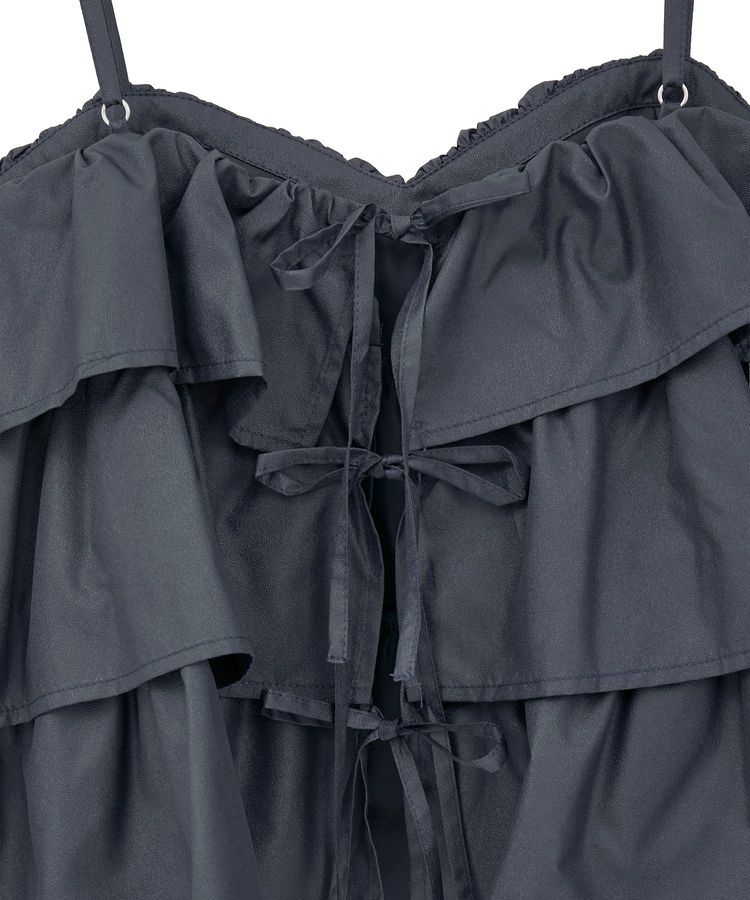 Green Parks「・SUGAR SPOON レザーライクティアードキャミ」|ベスト・ジレ|