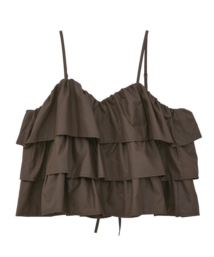 Green Parks「・SUGAR SPOON レザーライクティアードキャミ」|ベスト・ジレ|