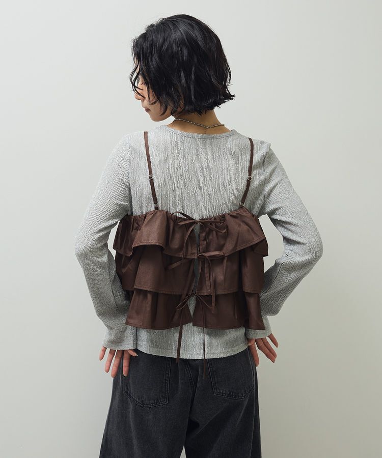 Green Parks「・SUGAR SPOON レザーライクティアードキャミ」|ベスト・ジレ|